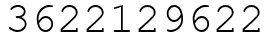 Число 3622129622.