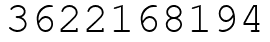 Число 3622168194.