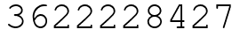 Число 3622228427.