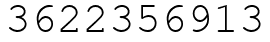 Число 3622356913.