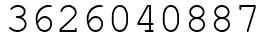 Число 3626040887.