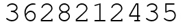Число 3628212435.