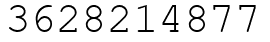 Число 3628214877.