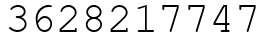 Число 3628217747.