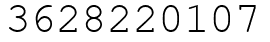 Число 3628220107.