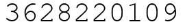 Число 3628220109.