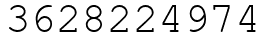 Число 3628224974.