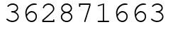 Число 362871663.