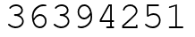 Число 36394251.