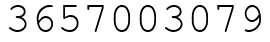 Число 3657003079.