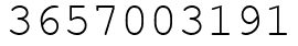 Число 3657003191.