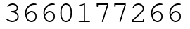 Число 3660177266.