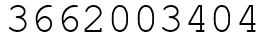 Число 3662003404.