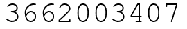 Число 3662003407.