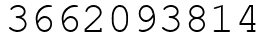 Число 3662093814.