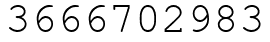 Число 3666702983.