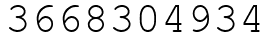 Число 3668304934.