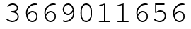 Число 3669011656.