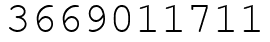 Число 3669011711.