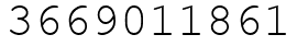 Число 3669011861.