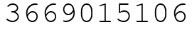 Число 3669015106.