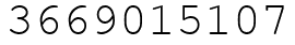 Число 3669015107.