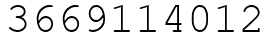 Число 3669114012.