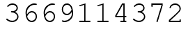 Число 3669114372.