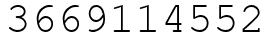 Число 3669114552.