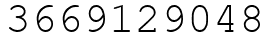 Число 3669129048.