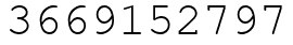 Число 3669152797.