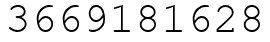 Число 3669181628.