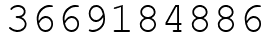 Число 3669184886.