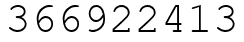 Число 366922413.