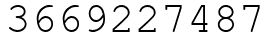 Число 3669227487.