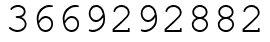 Число 3669292882.