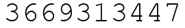 Число 3669313447.