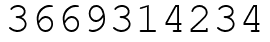 Число 3669314234.