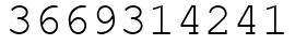 Число 3669314241.