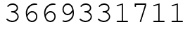 Число 3669331711.