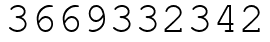 Число 3669332342.