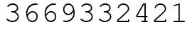 Число 3669332421.
