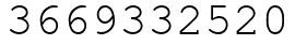 Число 3669332520.
