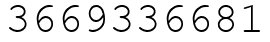 Число 3669336681.