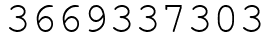 Число 3669337303.