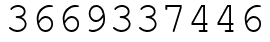 Число 3669337446.