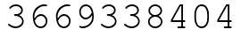 Число 3669338404.