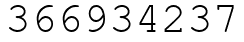 Число 366934237.