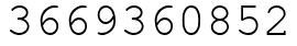 Число 3669360852.