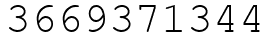 Число 3669371344.